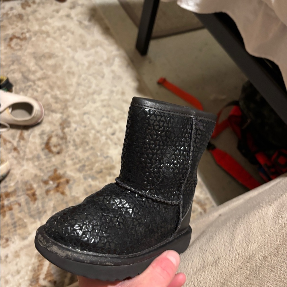 Black Sparkly UGG Slouchy Boots